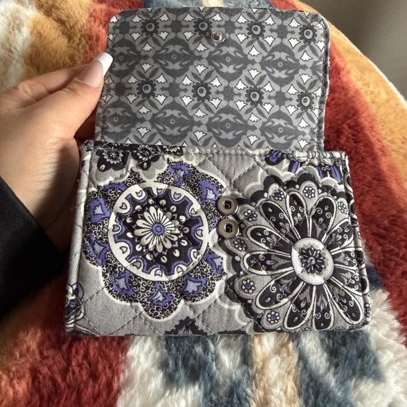 Vera Bradley Black and Gray Floral Quilted Pouch - Picture 3 of 7